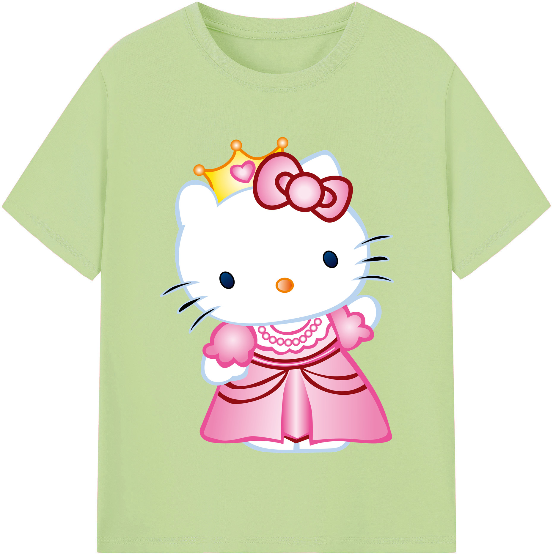 （画像用） Hello Kitty ハローキティ 綿100％半袖Tシャツ（フロントプリント）